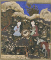 Timurid Dynasty, The Prophet Elias and Khadir at the Fountain of Life, late 15th century.jpg