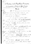French Presidential Decree -Award of Legion of Honour to Helholtz, Bell and Edison -10 November 1881 Pg. 1.jpg
