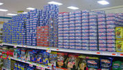 Photo of grocery shelves