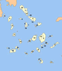 Location of Cyclades Prefecture municipalities