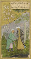 Mughal Dynasty, Sa'di in a Rose Garden, Reign of Emperor Shah Jahan, early 16th century, repainted 1645.jpg